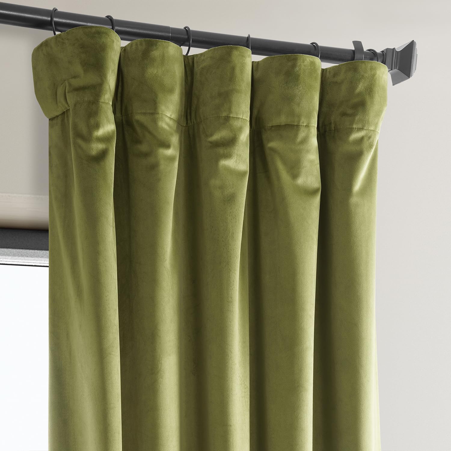 Cortinas De Terciopelo HPD Half Price Drapes - Panel Único 127x244 Cm, Color Azul Gris Claro | Oscurecimiento 75-80%, Para Dormitorio O Sala