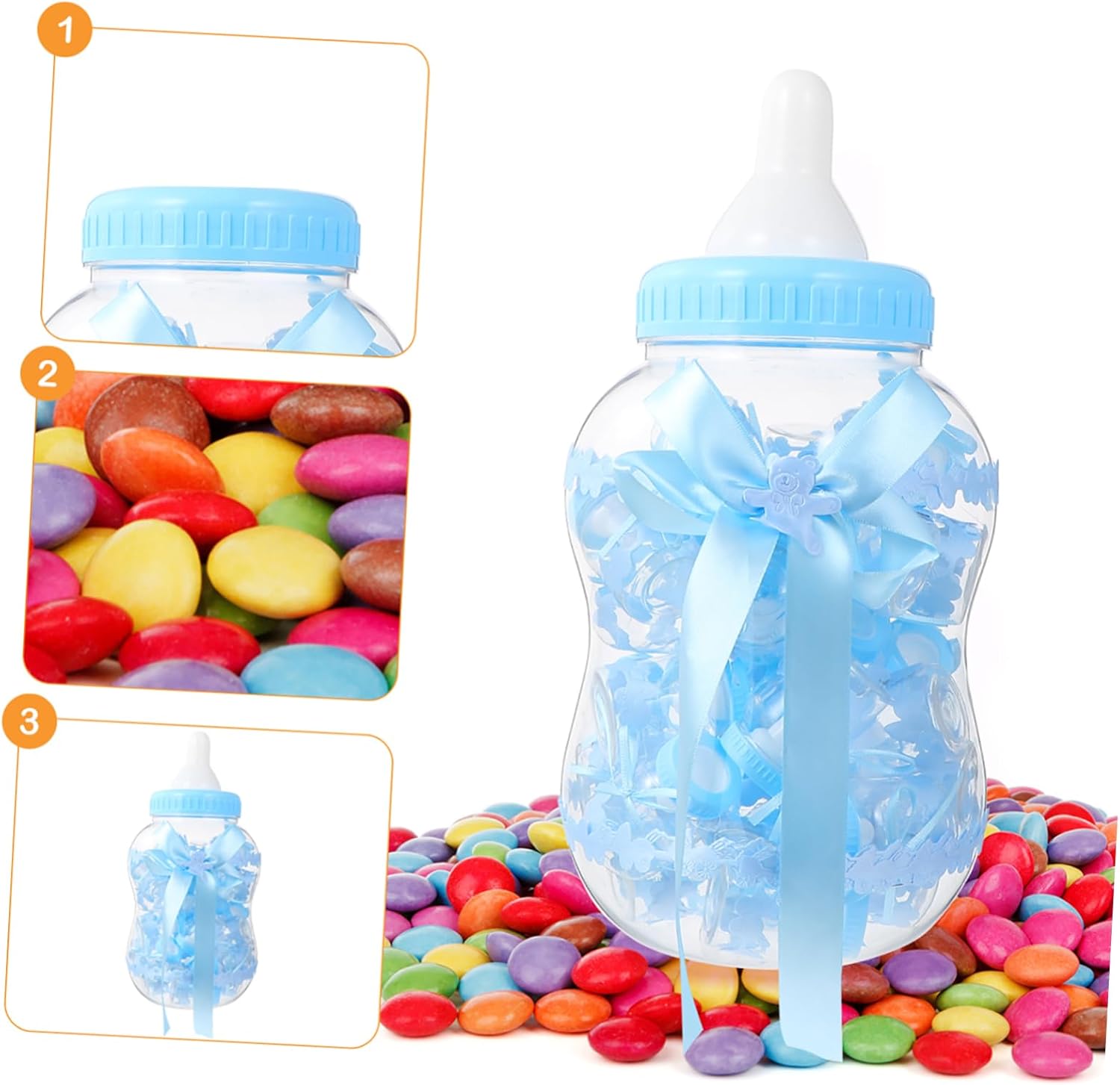 Infant Christmas 31Pcs Baby Candy Box Creative Milk Bottle Design Elegant Candy Holder for Boys and Girls