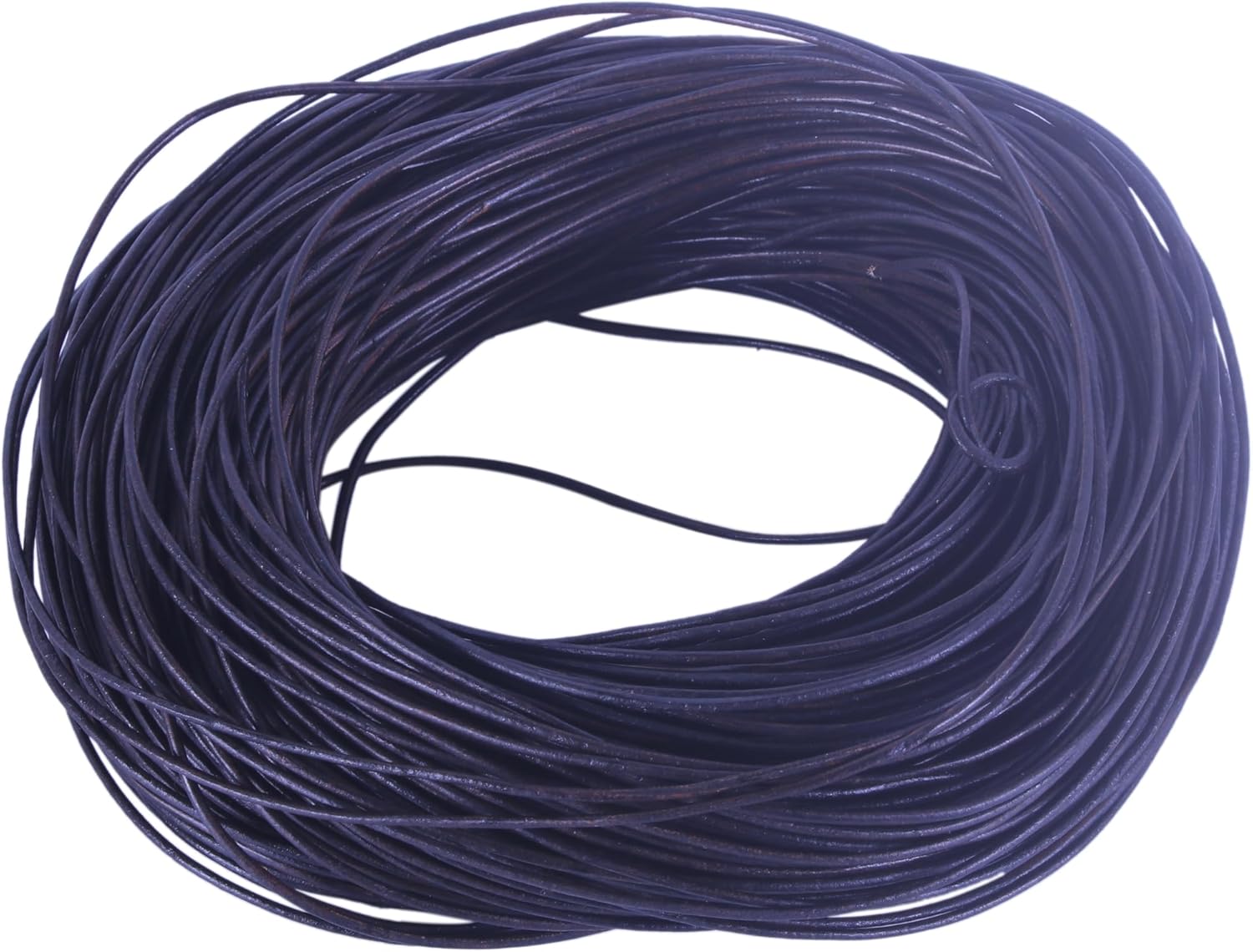 KONMAY 100 Yards Continuous Length Real Leather Cord for Jewellery Making, 1.0mm Black Leather String for Necklaces, Bracelets, Crafting and DIY Projects