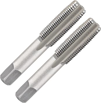 2 PCS M10x1.0 Metric Tap, HSS Thread Tool for Metal Cutting | HSS Superior Hardness, Taper And Plug Tap Set For Full Threading, Works On Steel Copper Aluminum, Fits CNC Lathes Drills