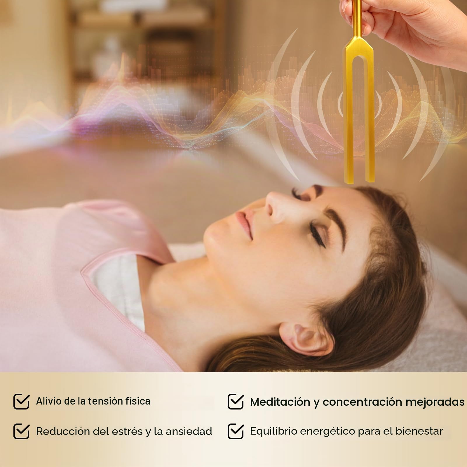 Juego de Diapasón, Juego de 9 Diapasón 174Hz a 963 Hz para Terapia de Sonido, Pruebas de Audición, Meditación, Instrumento Afinador, Yoga, Herramientas de Equilibrio Energético, etc.
