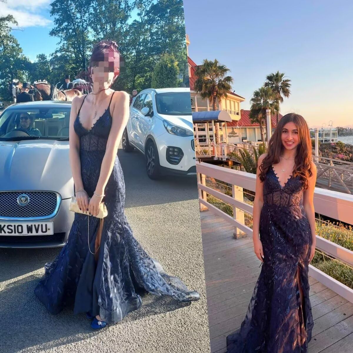 Leaf Sequin Lace Mermaid Prom Dresses for Women Teens 2026 with Slit Corset Formal Gowns and Evening Dresses