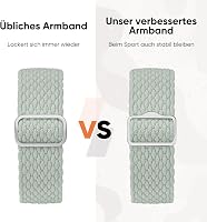 Suitisbest Nylon Szíj Apple Watch 38mm 40mm 41mm 42mm Csúszásmentes Fonott Rugalmas Szalag Watch 11 10 9 8 SE 7 6 5 4 3 2 1 Zöld 3