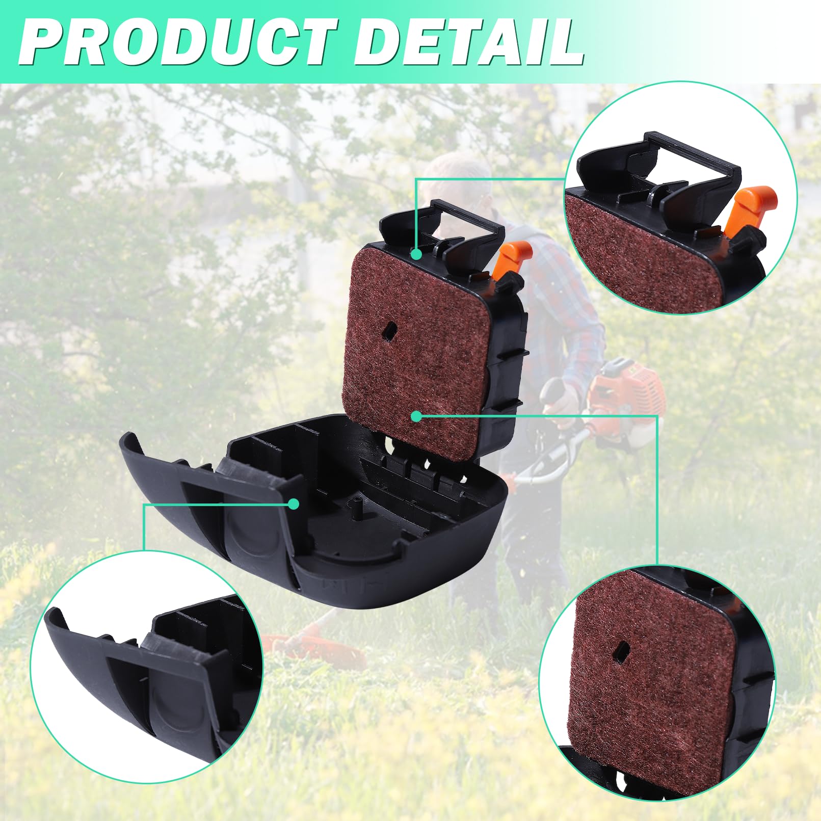 Filtro Aria Cover Set Per Stihl FS55 FS55C FC55 FS45 FS46 4140 - Foto 10