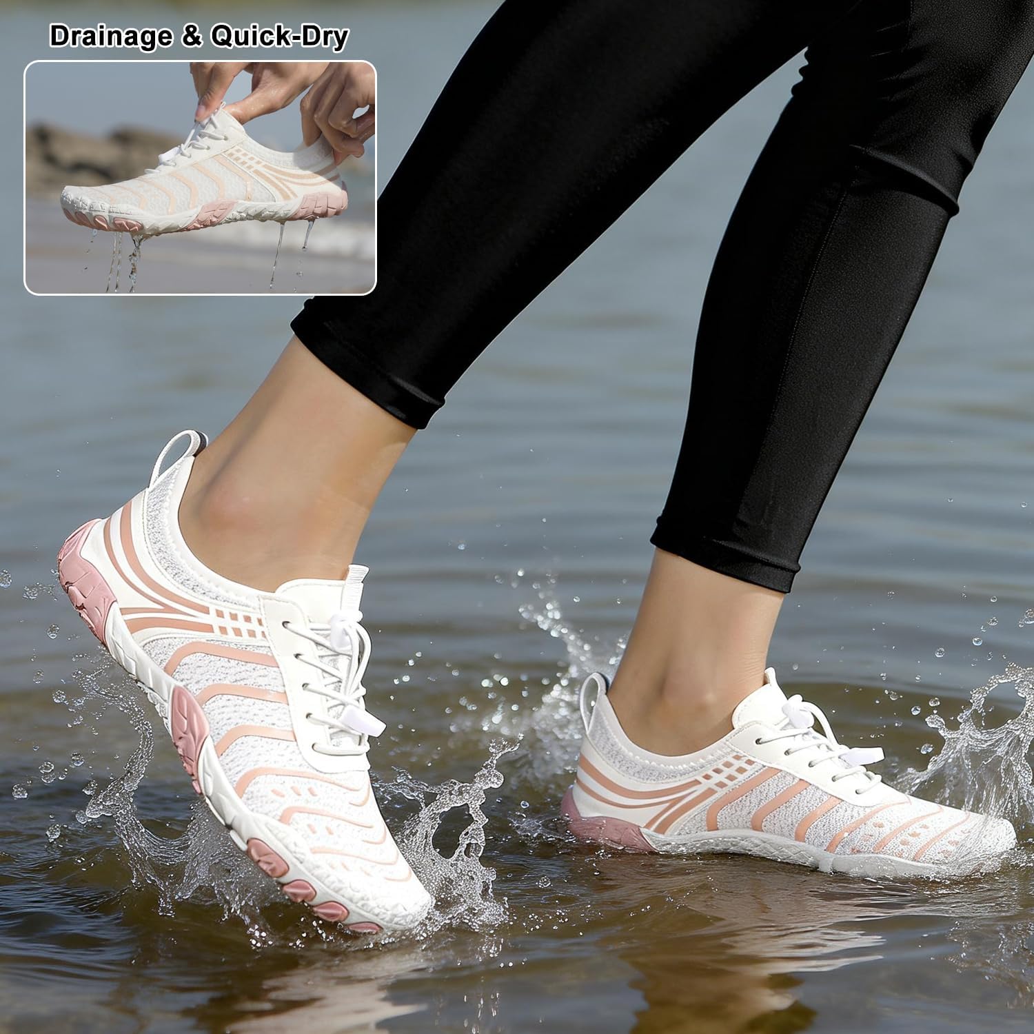 Hike Barefoot Shoes Womens Men,Unisex Barefoot Water Shoes Breathable, Anti-Slip Hiking Footwear for Athletic Wide Toe Shoe Footwear for Hiking, Walking, Running, Yoga, and Water Sports - Image 2