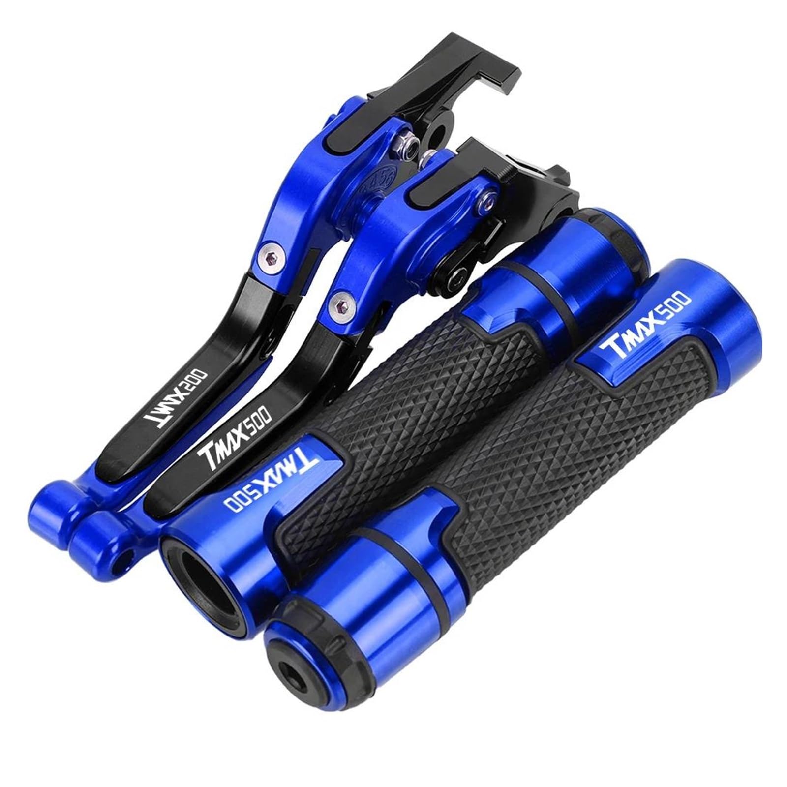 Levier de frein et d'embrayage TMAX 500 avec poignée de guidon moto bleu