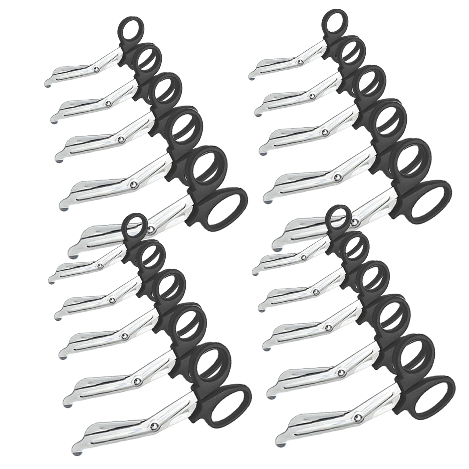 Balaipor 20 Pack EMT Trauma Shears, 5.7 Inch Bandage Scissors, Stainless Steel, Ergonomic, Ambidextrous, Black