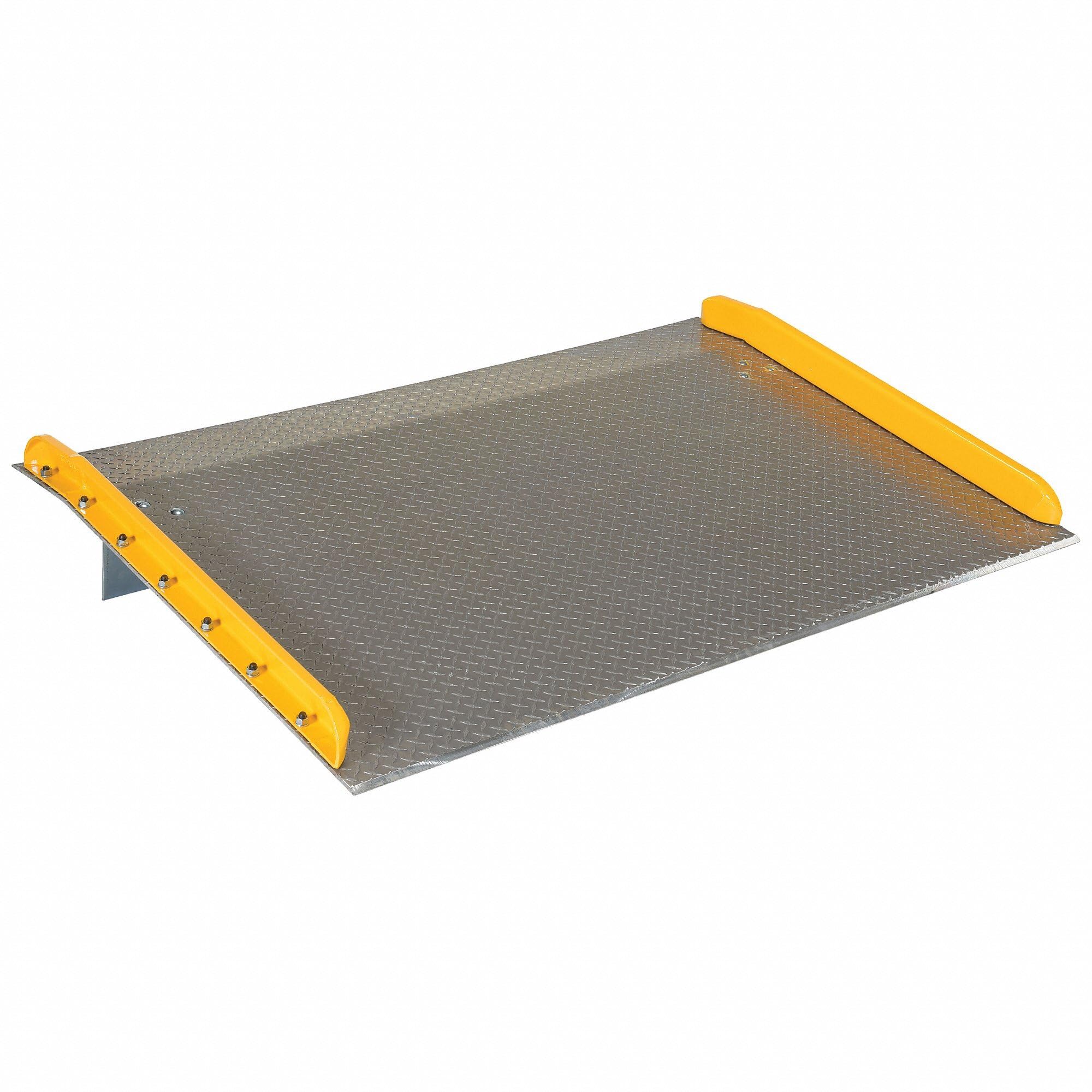 Vestil TAS-10-7248 Aluminum Truck Dockboard with Steel Safety Curbs, 10,000-lb. Capacity, 48" Length x 72" Width