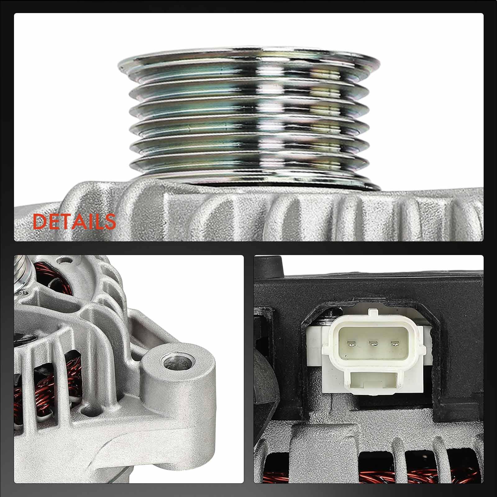 Frankberg Generatore Alternatore Compatibile con Focus Turnier DNW 1.6L Focus DAW DBW 1.6L Fiesta V JD JH 1.4L C-Max DM2 1.6L Fiesta V JD JH 1.2L Replace# 63377407