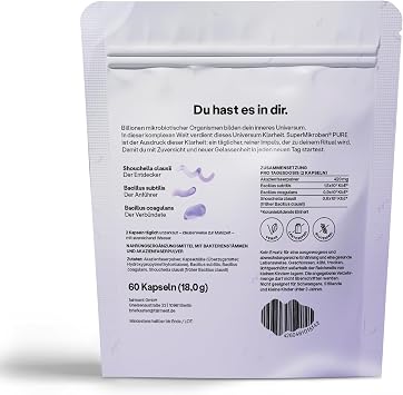 fairment SuperMikroben® Pure Bacteria Strains 3 MRD CFU/Daily Dose High Dose 60 Capsules from Germany