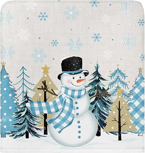 Vista 66 de Fundas para sillas de Navidad de muñeco de nieve rojo, 4 piezas, fundas para respaldo de sillas de comedor, fundas protectoras de silla de árbol