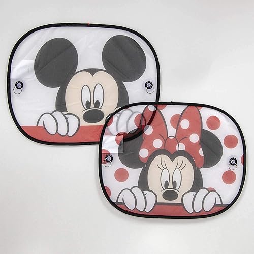 Miniatura 2 de Plasticolor 003815R01 Disney Mickey & Minnie Peek-A-Boo - Parasol para ventana lateral, 2 piezas, 1 paquete