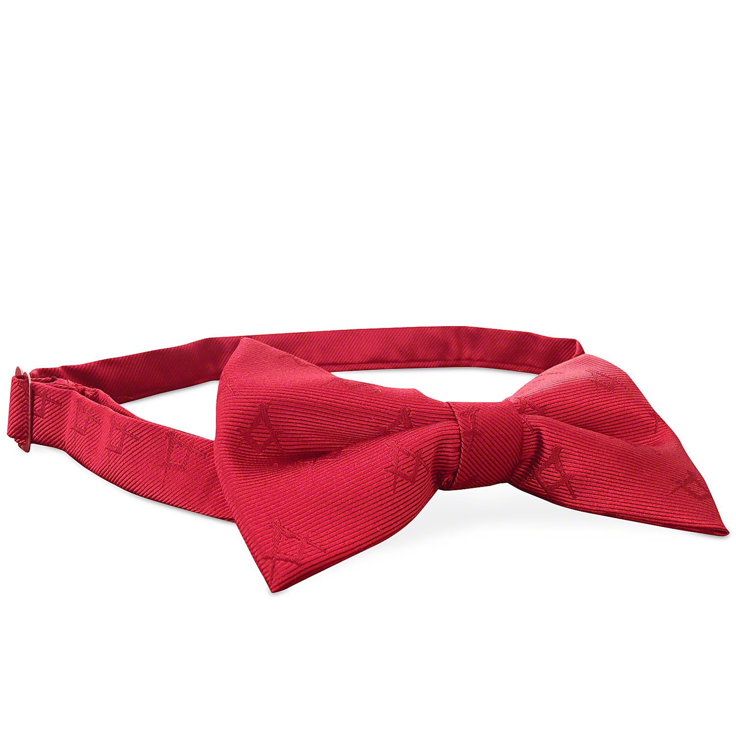 THE MASONIC COLLECTION - Square and Compass Red Bow Tie - Made with 100% Silk - Comes in Clear Sleeve - Freemason Gifts for Men