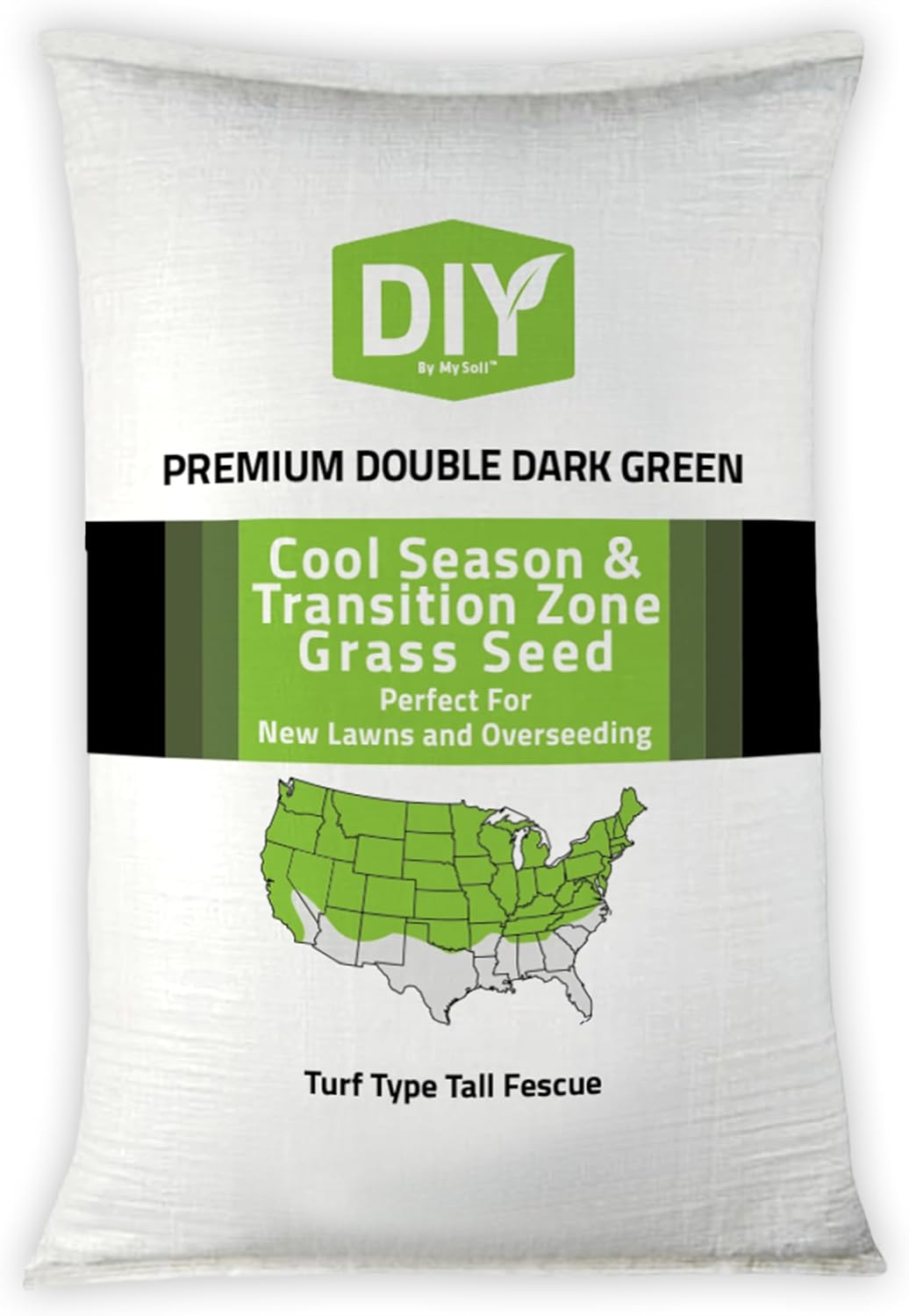 My Soil DIY Premium Double Dark Green Cool Season & Transition Zone Grass Seed (TTTF) (45 LB)