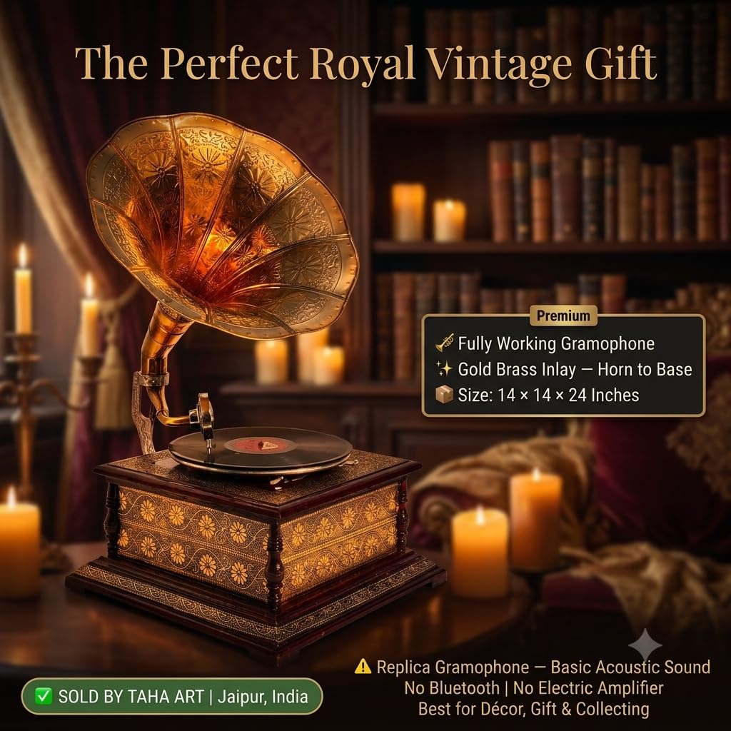 Gramophone Player Original Gramophone Record Player Working with