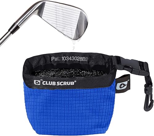 Club Scrub Bolsa de limpieza para palos de golf y pelotas de golf, forro impermeable con tecnología de cara limpia, clip desmontable, lavable a