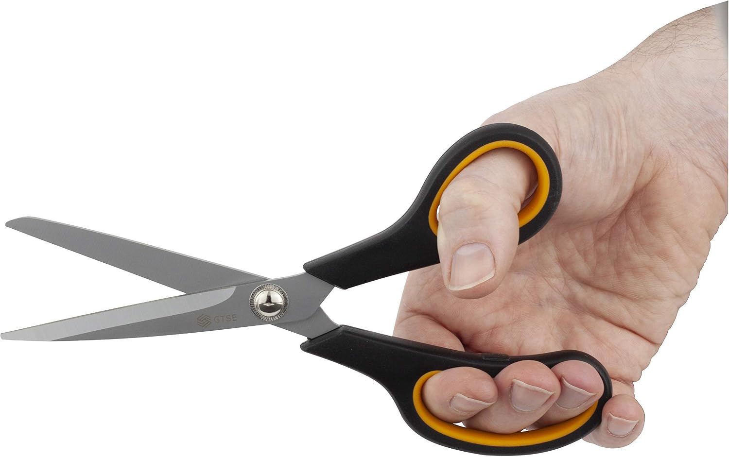 GTSE 8" Sharp Titanium Scissors, Craft Adult Scissors, Comfort Grips Handles, Sharp all purpose scissors, Scissors for Office, School
