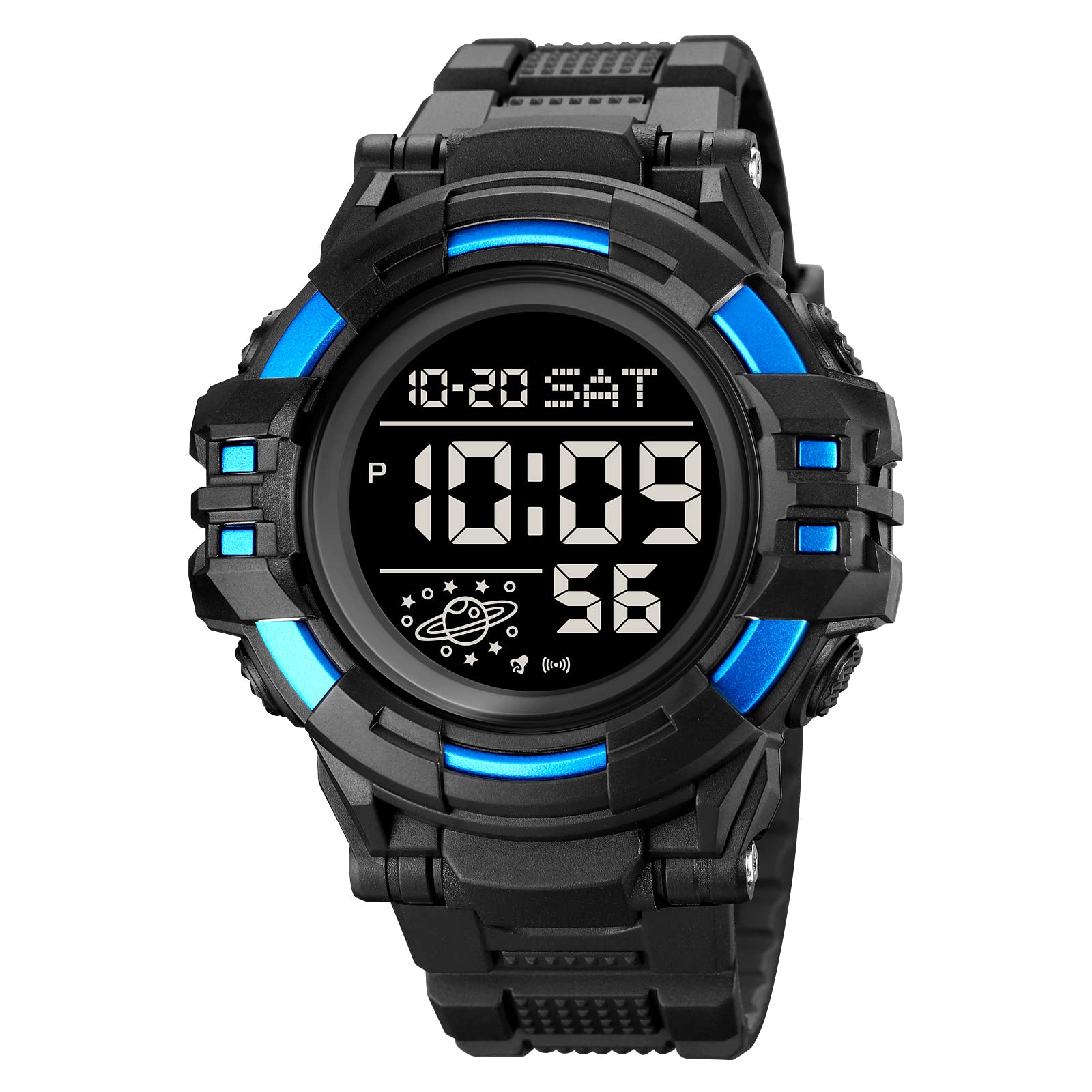 SKMEI Mens Digital Sports Watch Digital Watch for Youth Sports Outdoor Silicone Watch 5 ATM Waterproof, Chronograph, Alarm Clock - 2003 (Blue Black) (B0C3CJN7CP) Amazon Price History, Amazon Price Tracker