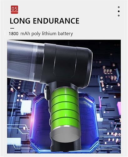 Miniatura 7 de LELEBEAR Gudzhome - Aspiradora inalámbrica de mano para automóvil, aspiradora de automóvil Gudzhome, mini aspiradora recargable para vehículo (A)