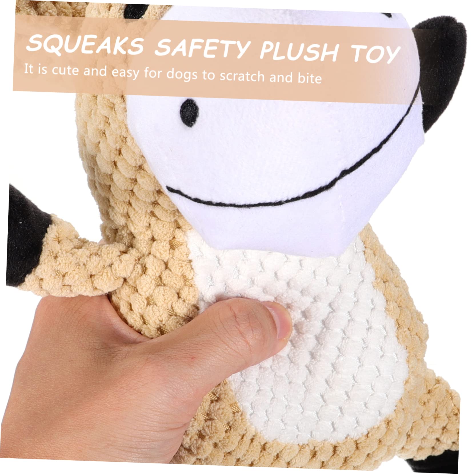 Sosoport 3pièces Squeaky Dog Toy Plush Interactive Puppy Teething Chew Toy Jouet Peluche pour Chiens Résistant Et Amusant pour Soulager Ennui Comportements Destructeurs