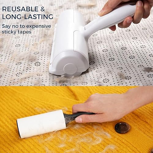 Miniatura 7 de Appletofu Removedor de pelo de mascotas  Rodillo de pelusa reutilizable para pelo de gatos y perros  Herramienta portátil y eficaz de eliminación de