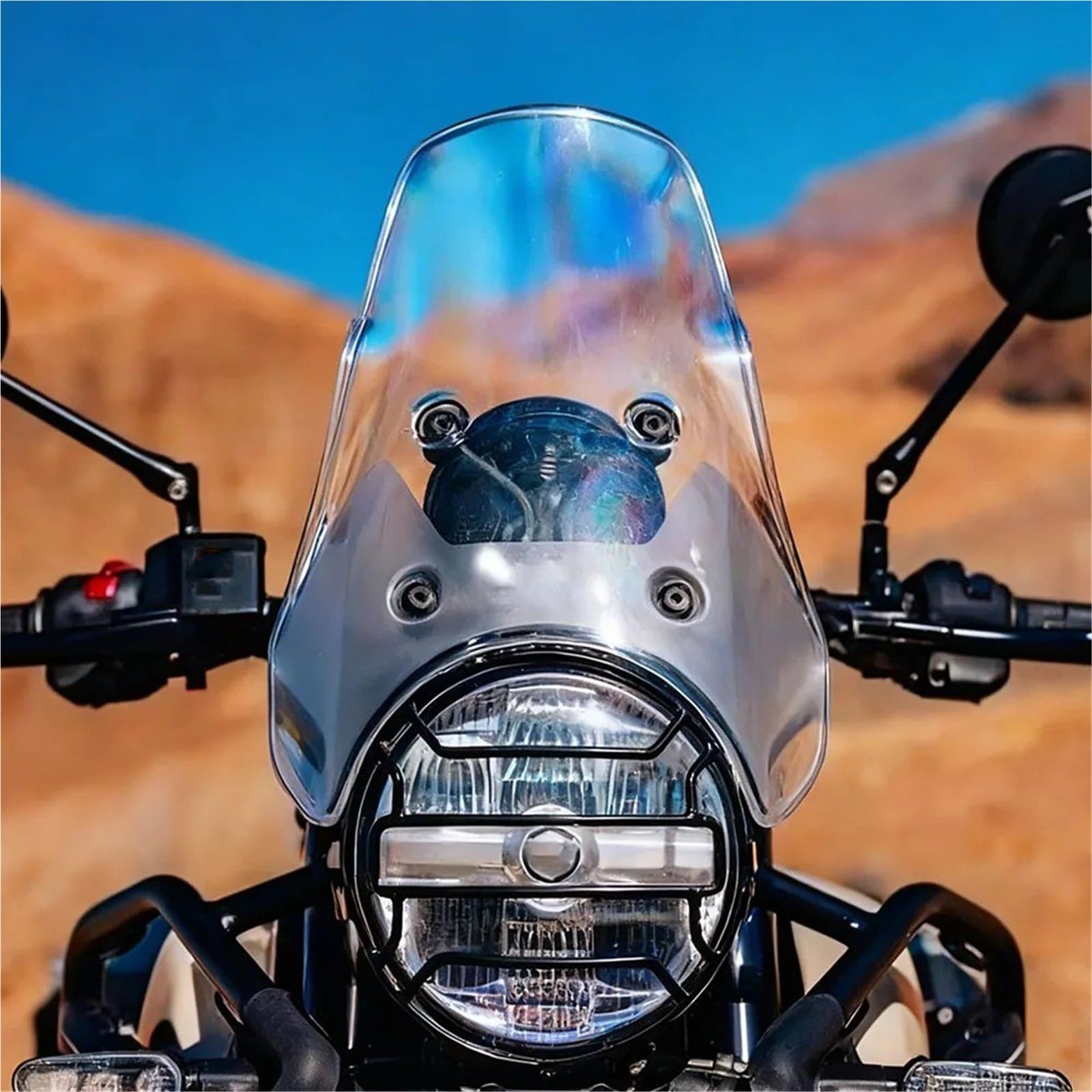 Dla Himalayan 450 Dla Himalayan452 2024-2025 Spojler Deflektor Wiatru Owiewka Motocyklowa Akcesoria Ochronne Szyba przednia motocyklowa(Clear)