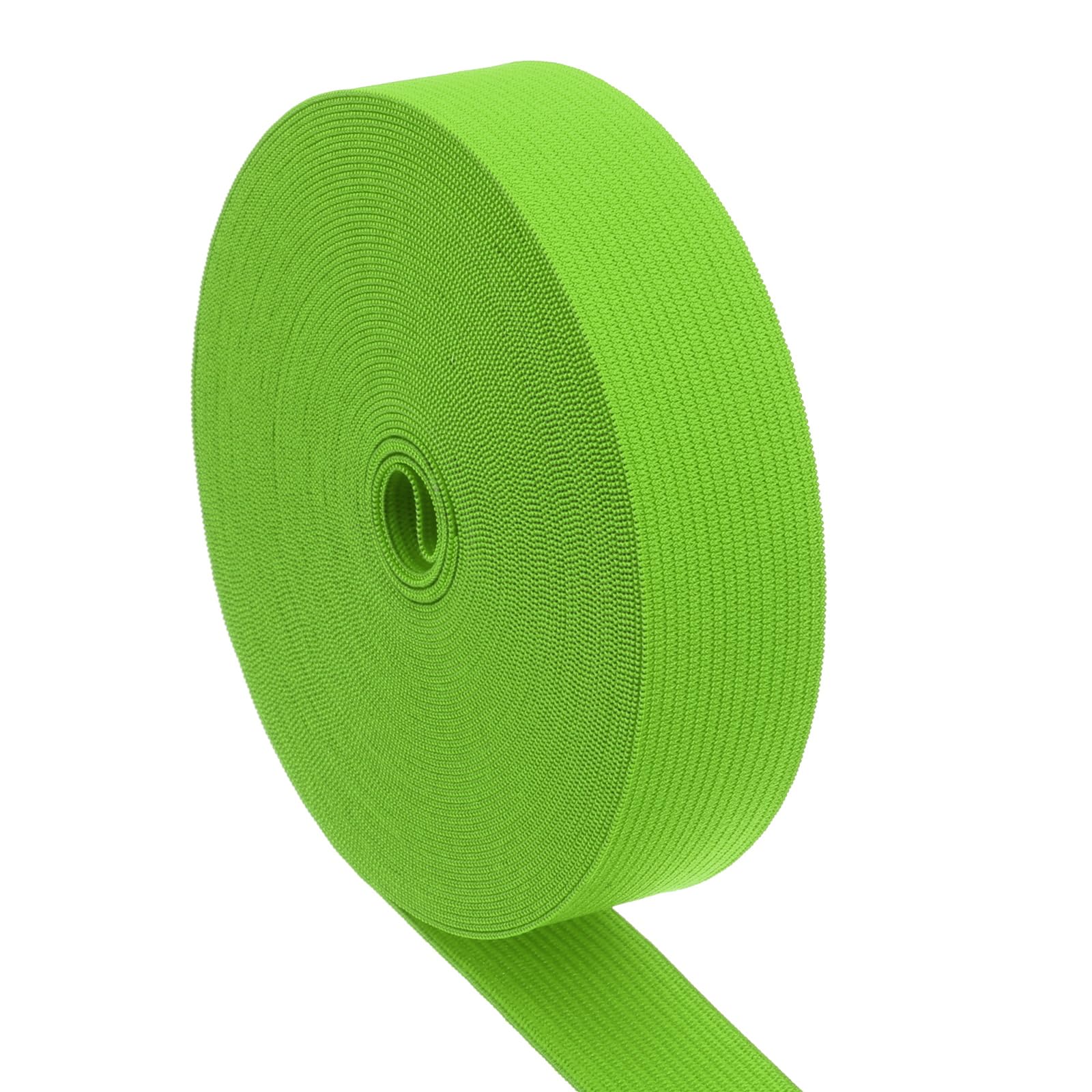 Bande élastique à coudre 0,3 cm x 9,9 m ruban stretch vert fluo plat