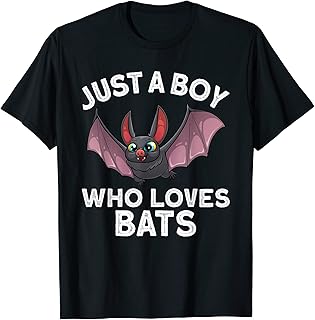 Funny Bat Themed Design For Boys Kids Nocturnal Bat Lovers T-Shirt