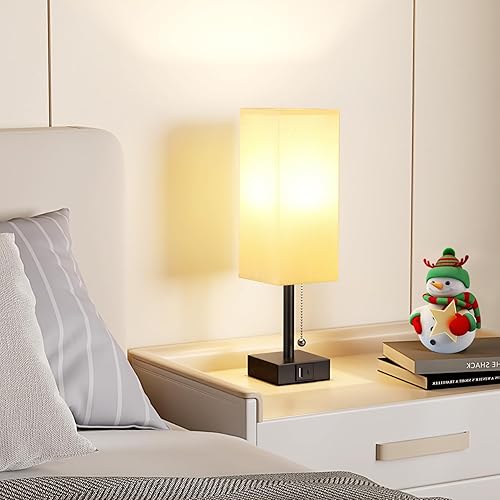 Miniatura 8 de Juego de 2 lámparas de noche, color blanco, 3 temperaturas de color, carga USB, luz nocturna con cadena de tracción