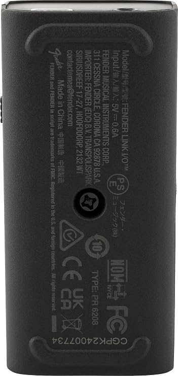 Fender Link I/O Portable USB-C Audio Interface, Fits in Your Pocket, Provides Pristine, Bi-directional Audio over USB connection