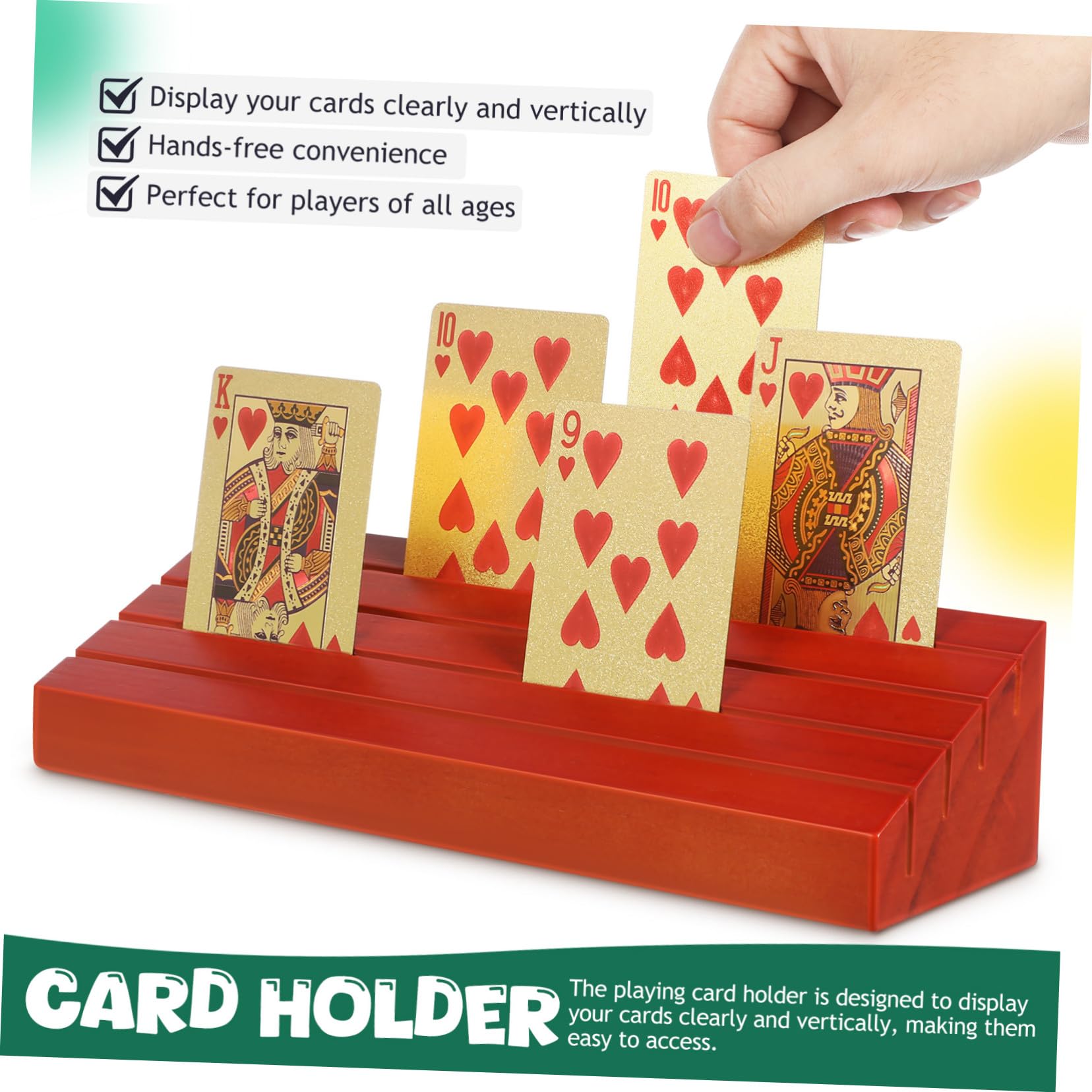 2 Stück Basis Für Spielkarten Karte Steht Spielkartenhalter Kartenspielhalter Kartenanzeigestand Kind Schwarz Hüllen Für Spielkartendecks Händler Zeigen Mehrere Kiefernholz Braun