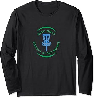 Disc Golf Society of Des Moines Signature Set Retro Vintage Long Sleeve T-Shirt