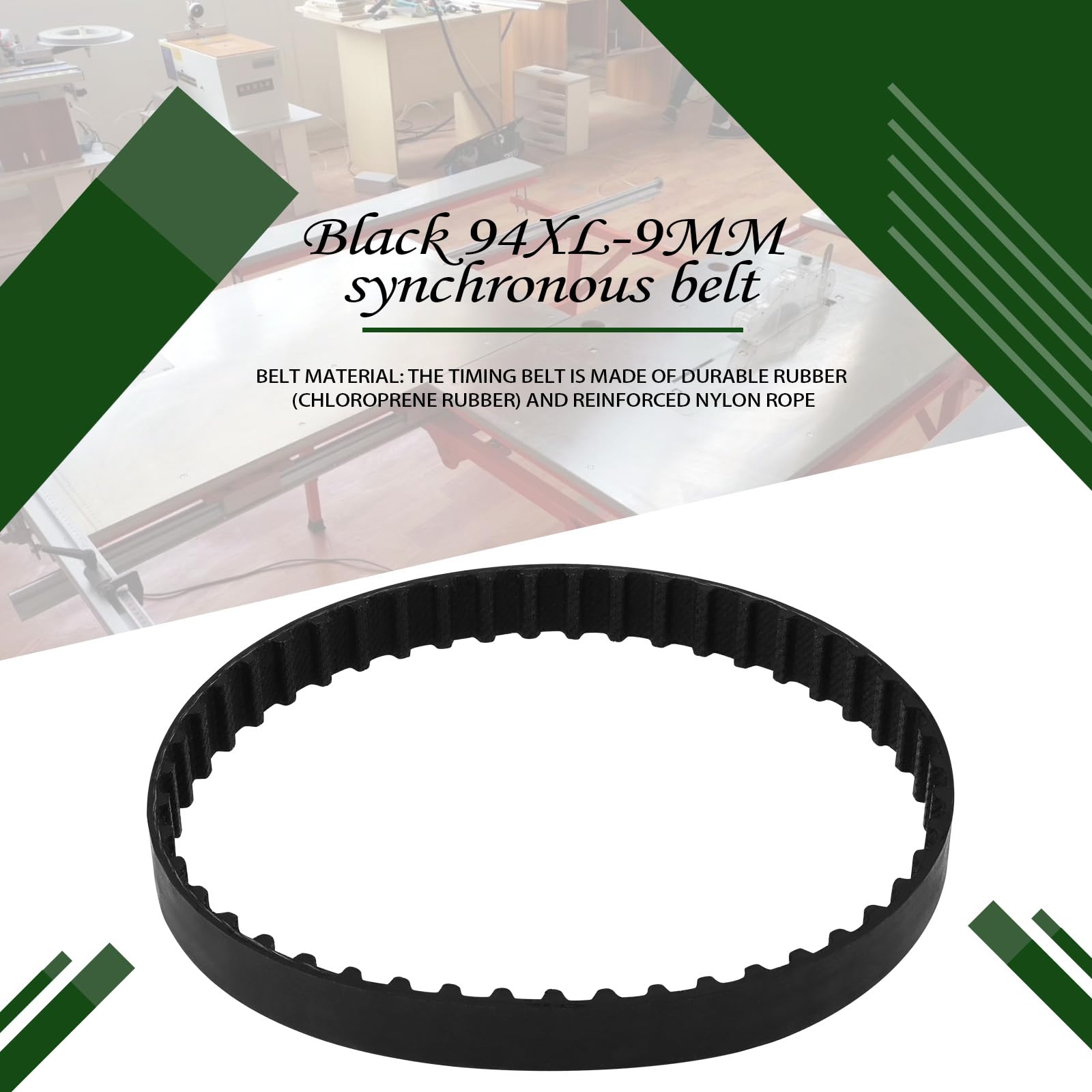 OTOTEC Cinghia dentata sincrona 94XL, in gomma, a 47 denti, 238,76 mm, compatibile con sega da tavolo Proxxon, 2 pezzi