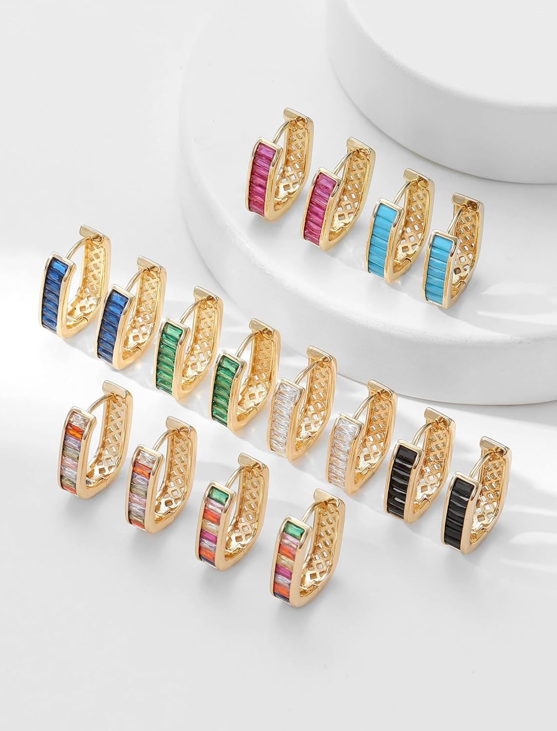 Gold Huggie Hoop Earrings Hypoallergenic Earrings Women Cubic Zirconia Jewelry Gift