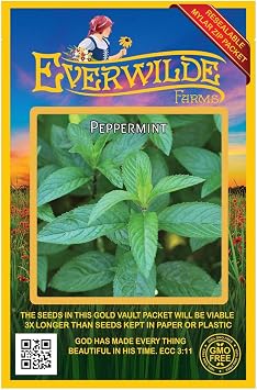 1000 Peppermint Herb Seeds - Gold Vault Seed Packet