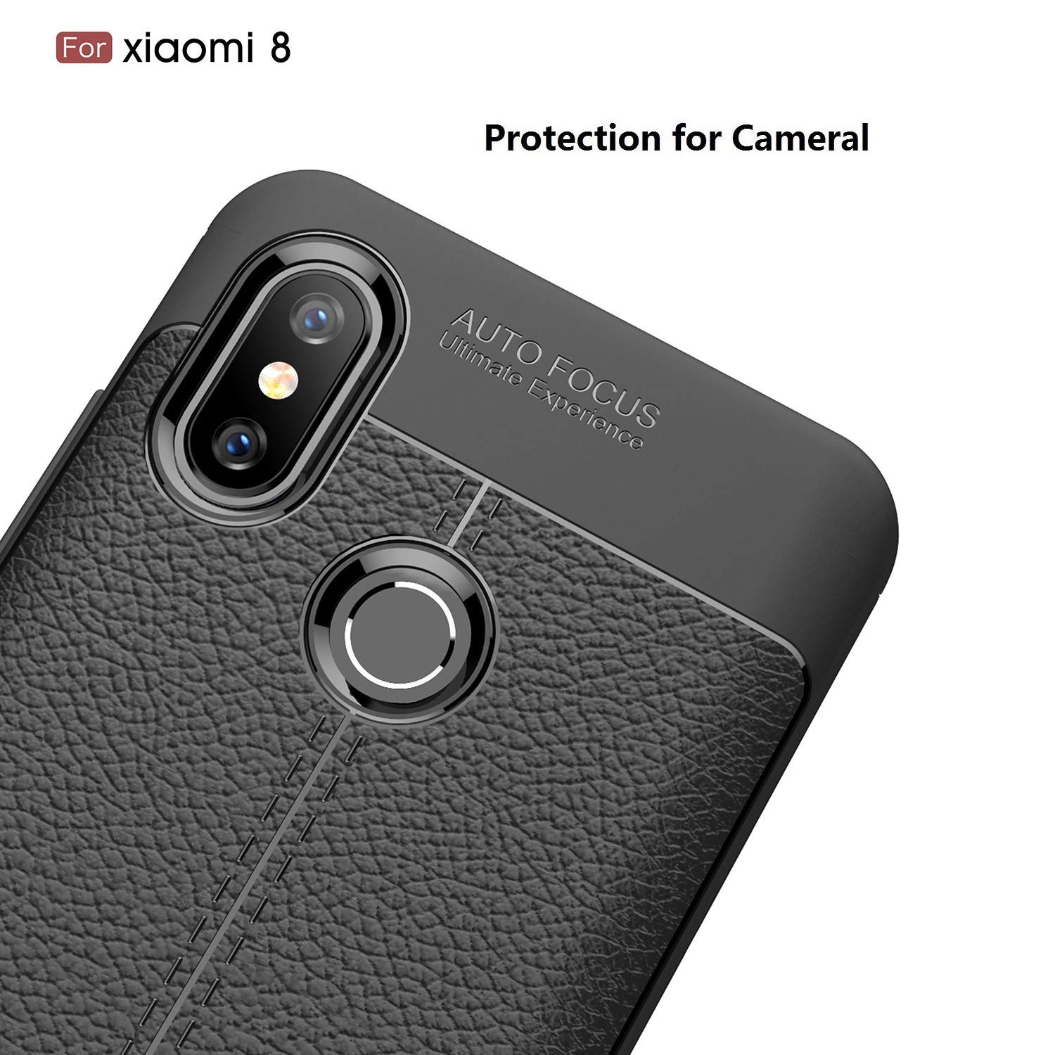 Xiaomi Mi 8 Case, Cruzerlite Flexible Slim Case With Leather Texture - View #2