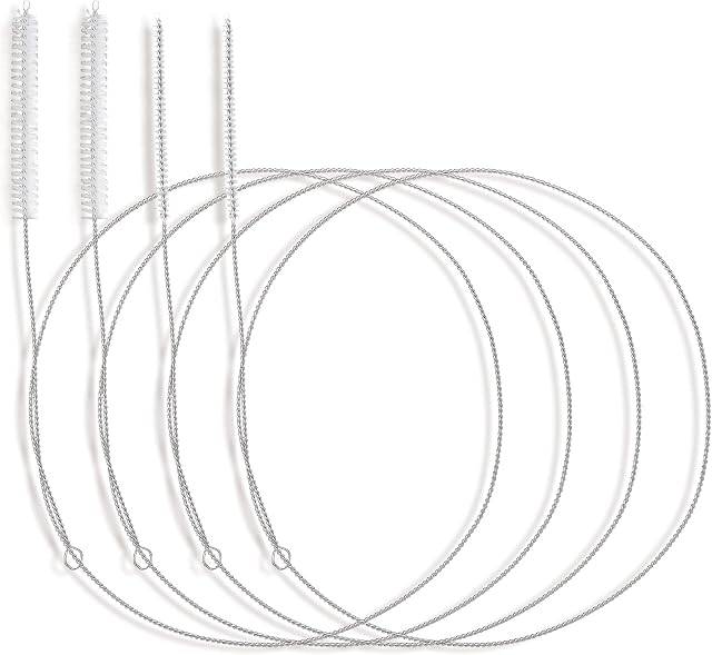 4 Pcs Extra Long Cleaning Brush for Straw Tube Pipe Hose Bottle Refrigerator Drain, 1m/39in