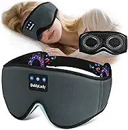 Sleep mask Headphones,100% Blackout 3D Zero Eye Pressure Bluetooth Sleep mask Breathable Eye mask with Bluetooth Headphones Sleep Headphones for Side Sleepers, 14H Playtime&Bluetooth 5.4 Grey