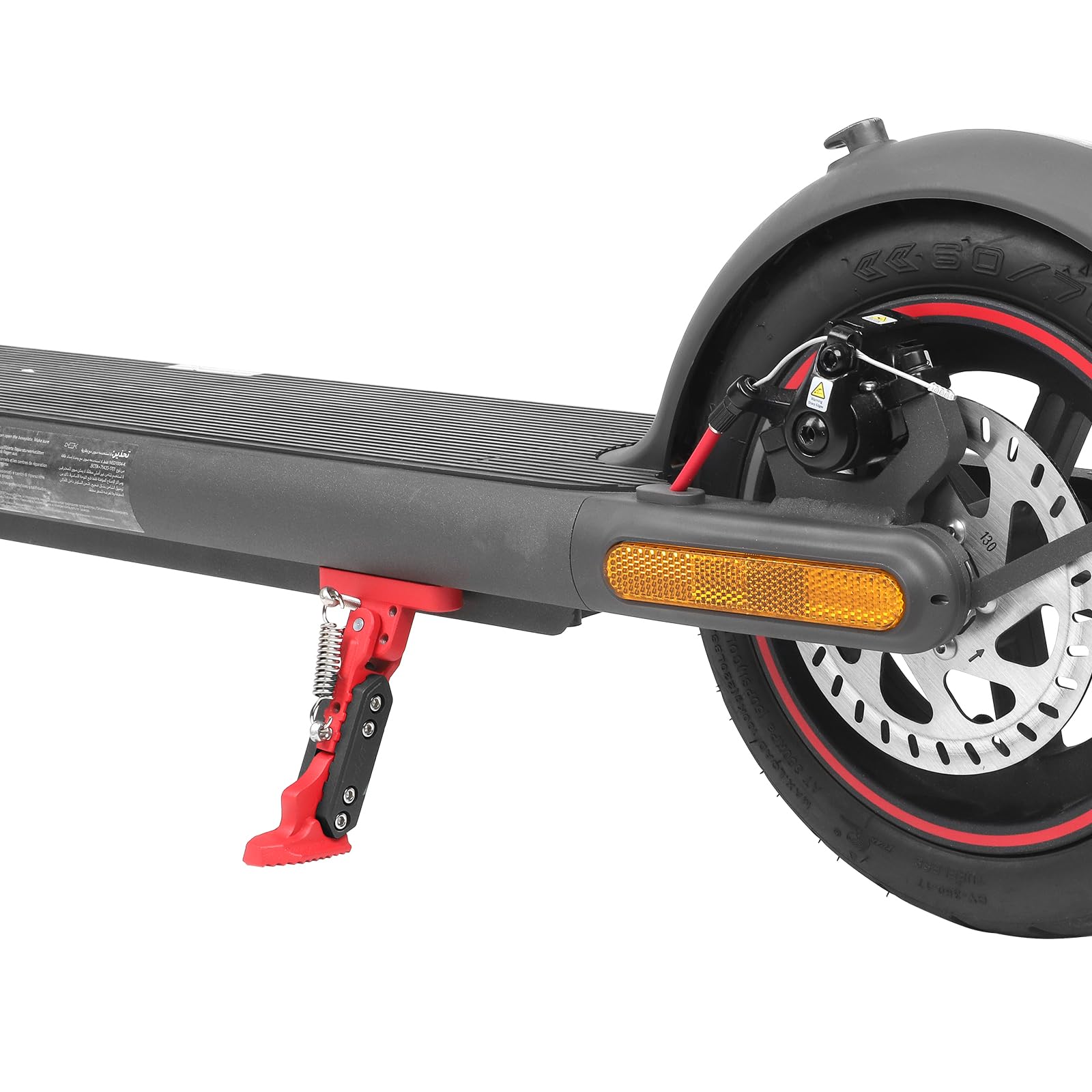 ulip Béquille réglable pour trottinette électrique - Accessoires de rechange pour Xiaomi 4 Segway Ninebot F Series Xiaomi M365 1S Pro Pro2 MI3 - Rouge et noir