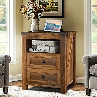 MUUEGM Night Stand with Charging Stat...