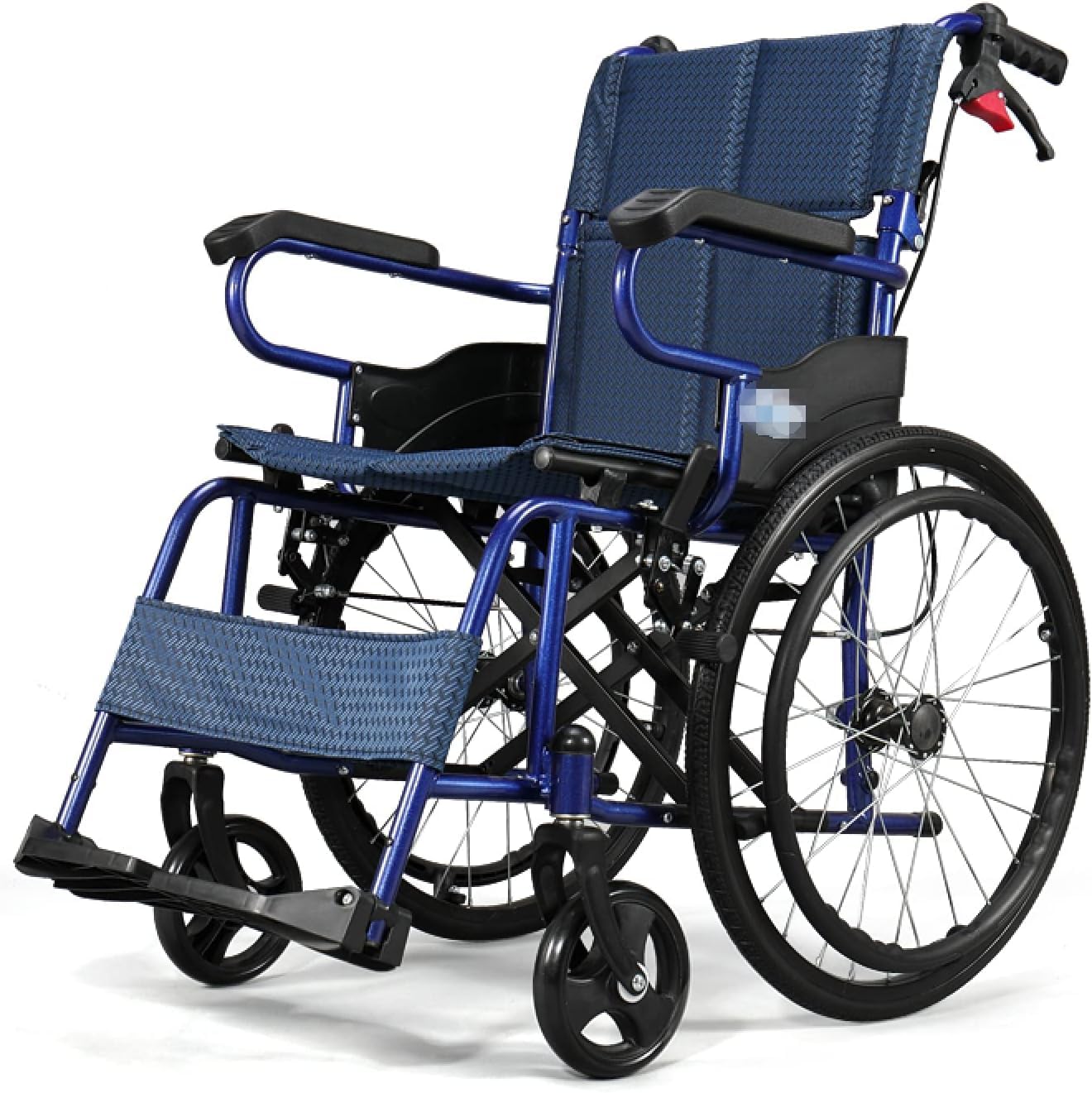 Rollstuhl Reise Tragbare Rollstuhl mit Erhöhung Beine, Klappen Carbon Stahl Rahmen Haushalt Mobile Rollstuhl Erwachsene Hat Hinterräder rollstühle