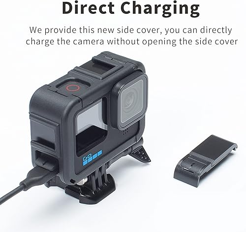 Miniatura 3 de SEASKY Kit de accesorios 4 en 1 para Gopro Hero 1211109 Funda protectora extendida negra, carcasa de carcasa de carcasa de carcasa de carcasa de 3