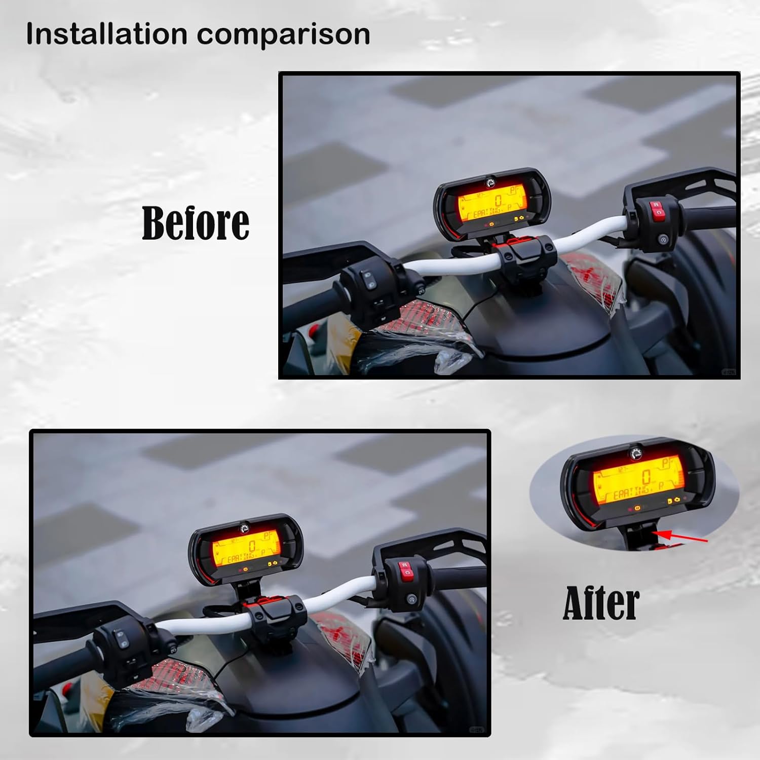 Aluminum 2" Adjustable Handlebar Riser Compatible With Can-AM Ryker 600/900 / Rally (2019-2025) & Sport (2022-2025) 7/8" Back Handle Bar Risers Mount Clamp Adaptor #41-418 (Gauge Riser)