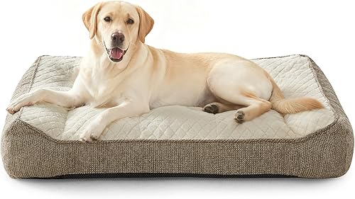 Miniatura 16 de JOEJOY Camas Ortopédicas XL para Perros de Tamaño Grande, Cama Sofá Extra Gruesa de Apoyo para Perros Grandes con Laterales y Forro Impermeable,
