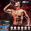 Weight Gainer High Protein Powder Shakes 4KG Vegetarian Serious Mass, Gainz Heavyweight, Weight Gain with Added Creatine, Glutamine and BCAA Powder Made in UK by PROELITE (4KG, Strawberry)