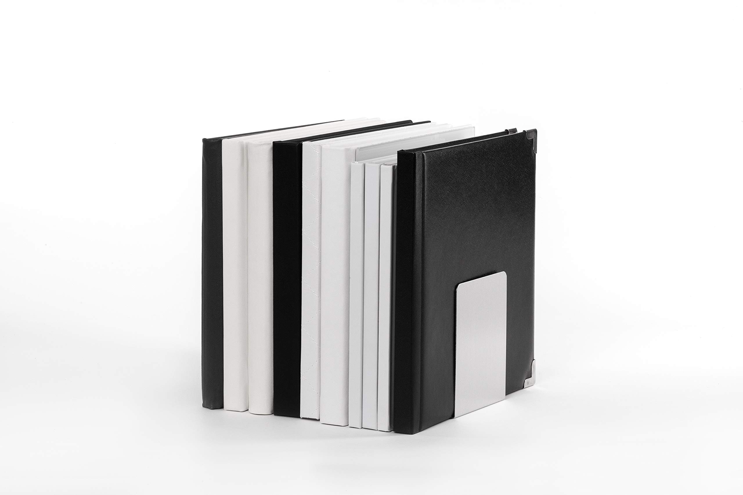 MAUL Podpórki do Książek z Aluminium, 10 X 8 X 10 Cm, Srebrne, 1 Para