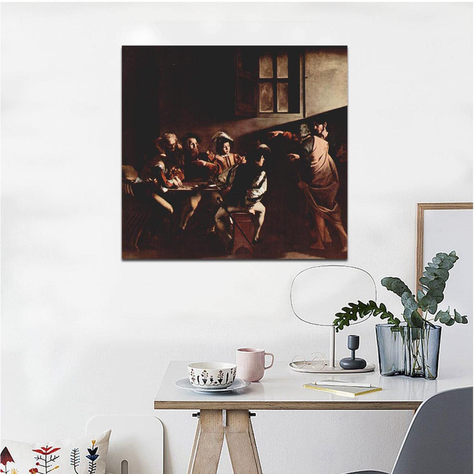 Bilderdepot24 Kunstdruck Caravaggio – „Berufung Des Heiligen Matthäus“ 80x60 Cm, A1, Ohne Rahmen