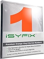 Vista 124 de iSYFIX Calcomanías de Números de Vinilo Verde Manzana – 1.5 Pulgadas Autoadhesivas (2 Juegos) – Calcomanía Premium Troquelada y Pre-espaciada