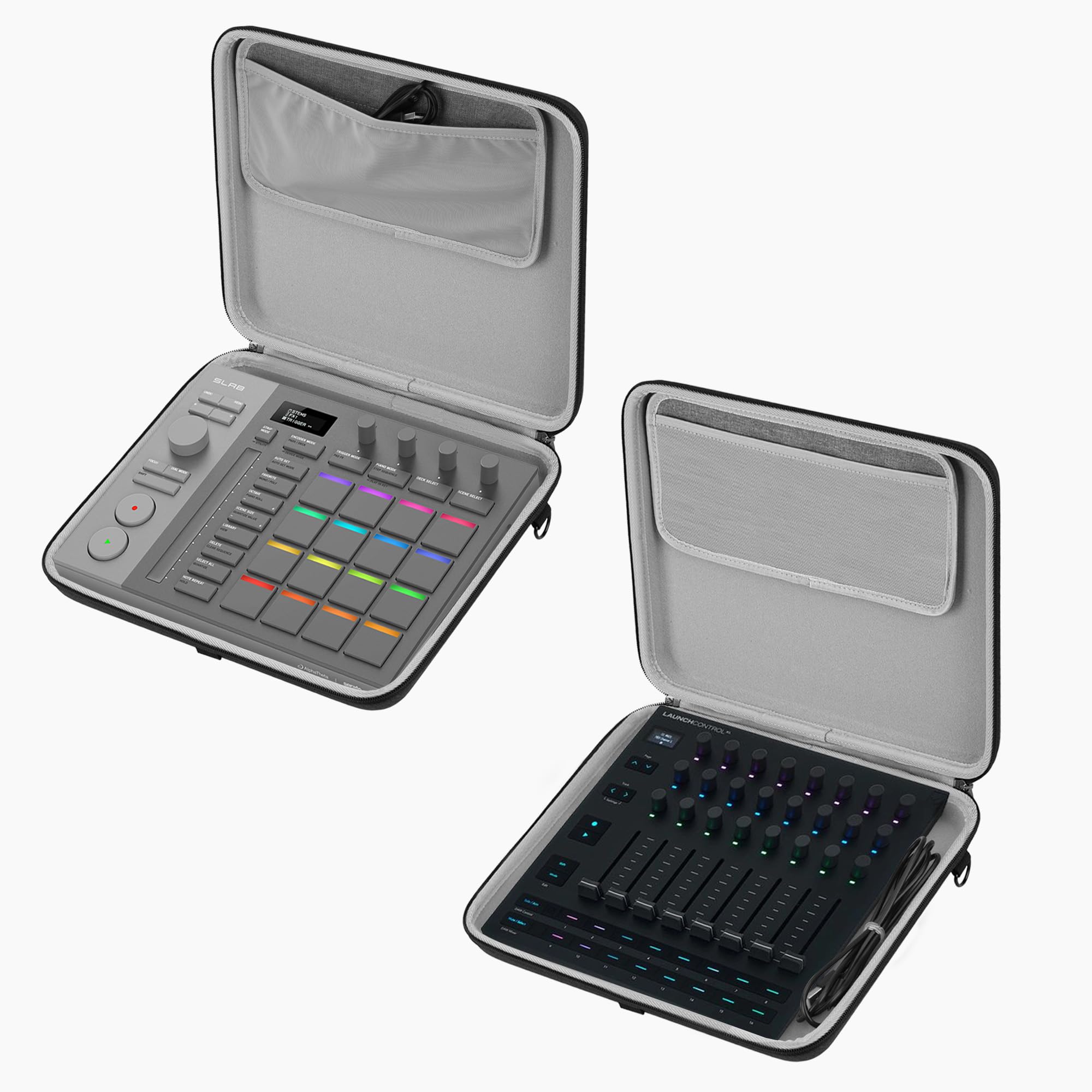 Geekria Custodia da trasporto per interfaccia audio, compatibile con Novation Launch Control XL 3, custodia rigida da viaggio portatile in EVA (grigio scuro)