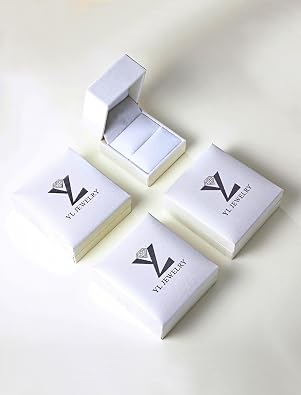 YL Women's Sterling Silver Clear Birthstone 3-stone Princess Cut Wedding Rings for Engagement Jewelry